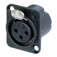 Neutrik XLR 3-pin Socket female, black