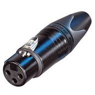 Neutrik XLR 3-pin female connector, black