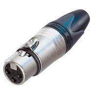 Connecteur XLR femelle, 3 pôles, nickel 