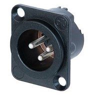 Neutrik XLR 3-pin Socket male, black