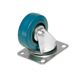 Swivel Castor 80mm, Blue wheel